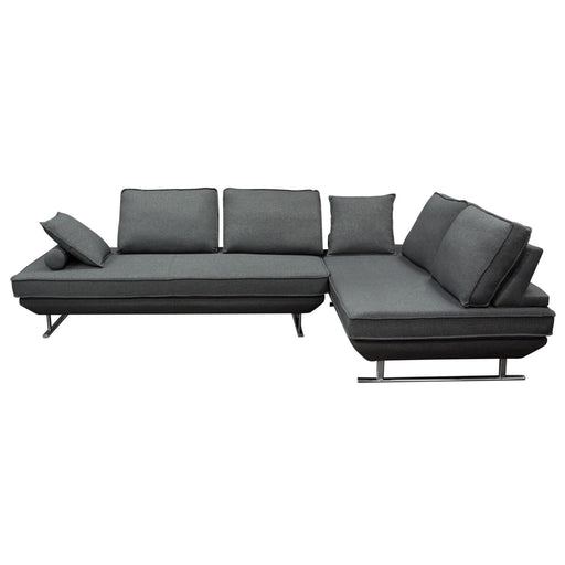 Dolce 2PC Lounge Seating Platforms with Moveable Backrest Supports by Diamond Sofa - Grey Fabric - R&R Furniture Gallery (Fountain Valley, CA)