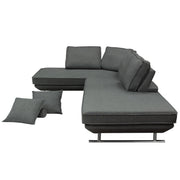 Dolce 2PC Lounge Seating Platforms with Moveable Backrest Supports by Diamond Sofa - Grey Fabric - R&R Furniture Gallery (Fountain Valley, CA)