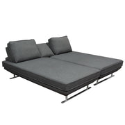 Dolce 2PC Lounge Seating Platforms with Moveable Backrest Supports by Diamond Sofa - Grey Fabric - R&R Furniture Gallery (Fountain Valley, CA)