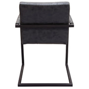 Nolan 2-Pack Dining Chairs in Charcoal Diamond Tufted Leatherette on Charcoal Powder Coat Frame by Diamond Sofa - R&R Furniture Gallery (Fountain Valley, CA)