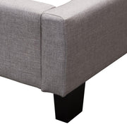 Madison Ave Tufted Wing Queen Bed in Light Grey Button Tufted Fabric by Diamond Sofa - R&R Furniture Gallery (Fountain Valley, CA)