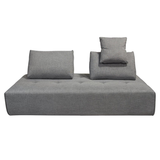 Cloud Lounge Seating Platform with Moveable Backrest Supports in Space Grey Fabric by Diamond Sofa - R&R Furniture Gallery (Fountain Valley, CA)