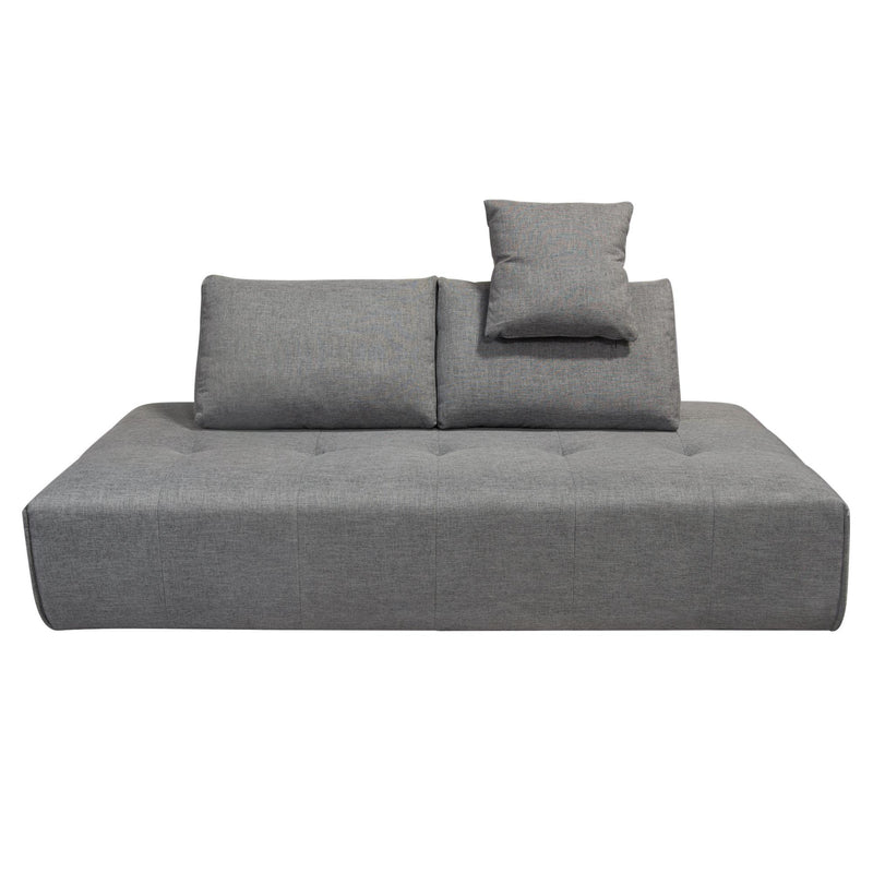 Cloud Lounge Seating Platform with Moveable Backrest Supports in Space Grey Fabric by Diamond Sofa - R&R Furniture Gallery (Fountain Valley, CA)