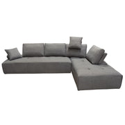 Cloud 2PC Lounge Seating Platforms with Moveable Backrest Supports in Space Grey Fabric by Diamond Sofa - R&R Furniture Gallery (Fountain Valley, CA)