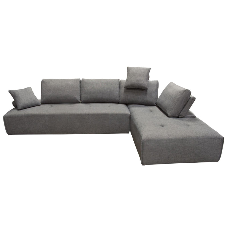 Cloud 2PC Lounge Seating Platforms with Moveable Backrest Supports in Space Grey Fabric by Diamond Sofa - R&R Furniture Gallery (Fountain Valley, CA)