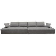 Cloud 2PC Lounge Seating Platforms with Moveable Backrest Supports in Space Grey Fabric by Diamond Sofa - R&R Furniture Gallery (Fountain Valley, CA)