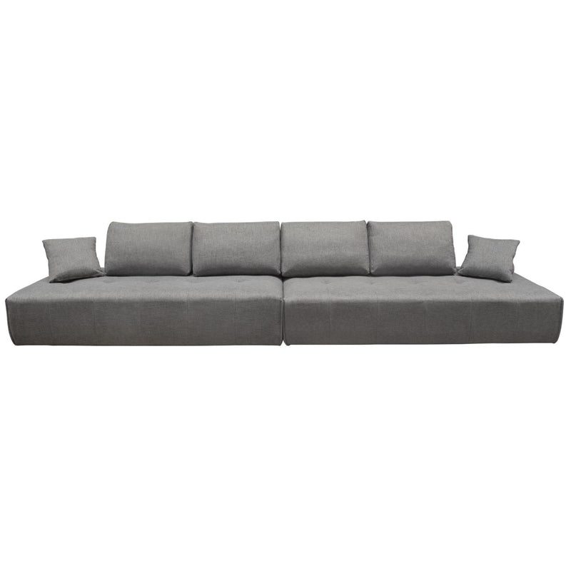 Cloud 2PC Lounge Seating Platforms with Moveable Backrest Supports in Space Grey Fabric by Diamond Sofa - R&R Furniture Gallery (Fountain Valley, CA)