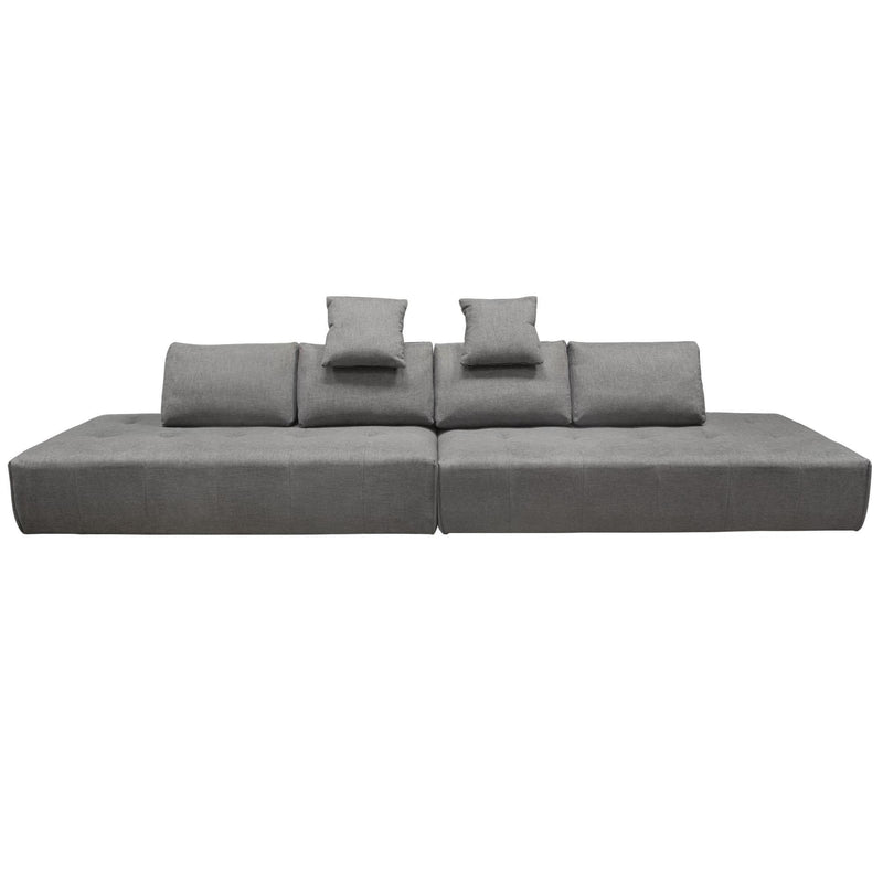 Cloud 2PC Lounge Seating Platforms with Moveable Backrest Supports in Space Grey Fabric by Diamond Sofa - R&R Furniture Gallery (Fountain Valley, CA)