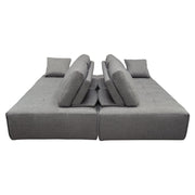 Cloud 2PC Lounge Seating Platforms with Moveable Backrest Supports in Space Grey Fabric by Diamond Sofa - R&R Furniture Gallery (Fountain Valley, CA)