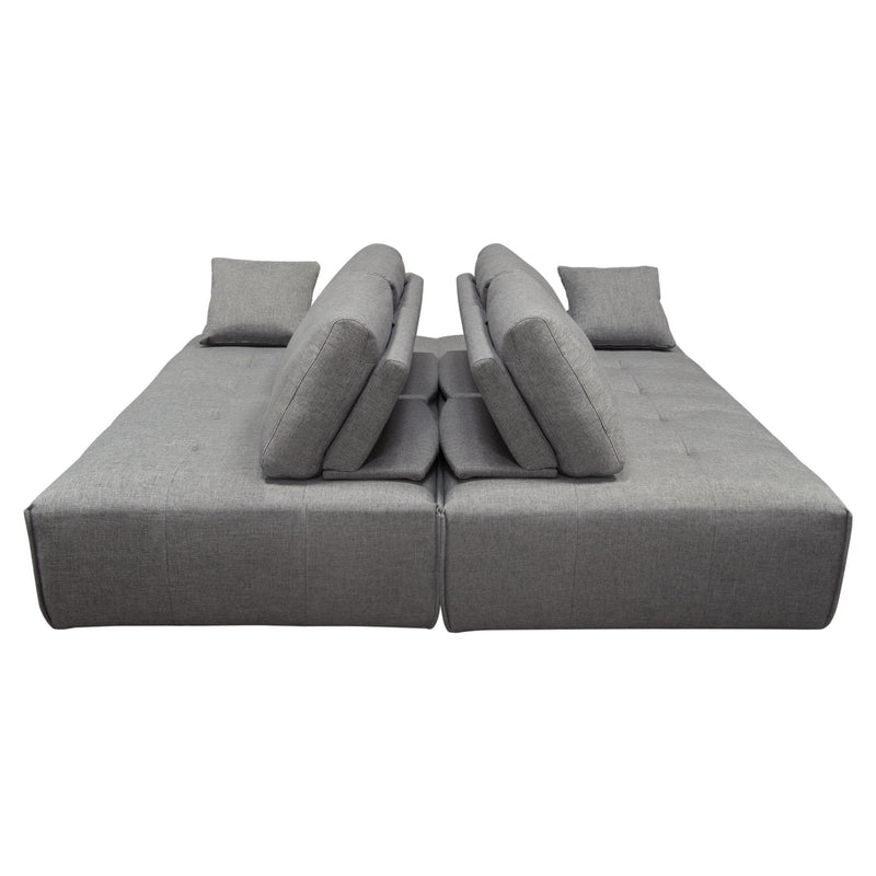 Cloud 2PC Lounge Seating Platforms with Moveable Backrest Supports in Space Grey Fabric by Diamond Sofa - R&R Furniture Gallery (Fountain Valley, CA)