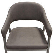 Adele Set of Two Dining/Accent Chairs in Grey Leatherette w/ Brushed Stainless Steel Leg by Diamond Sofa - R&R Furniture Gallery (Fountain Valley, CA)