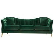Ava Sofa in Emerald Green Velvet w/ Gold Leg by Diamond Sofa - R&R Furniture Gallery (Fountain Valley, CA)
