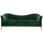 Ava Sofa in Emerald Green Velvet w/ Gold Leg by Diamond Sofa - R&R Furniture Gallery (Fountain Valley, CA)