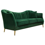 Ava Sofa in Emerald Green Velvet w/ Gold Leg by Diamond Sofa - R&R Furniture Gallery (Fountain Valley, CA)