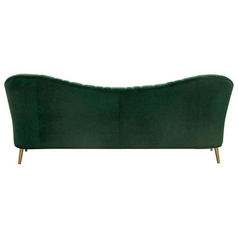 Ava Sofa in Emerald Green Velvet w/ Gold Leg by Diamond Sofa - R&R Furniture Gallery (Fountain Valley, CA)
