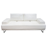 Russo Sofa w/ Adjustable Seat Backs in White Air Leather by Diamond Sofa - R&R Furniture Gallery (Fountain Valley, CA)