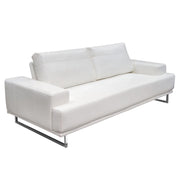 Russo Sofa w/ Adjustable Seat Backs in White Air Leather by Diamond Sofa - R&R Furniture Gallery (Fountain Valley, CA)