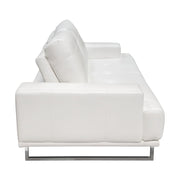 Russo Sofa w/ Adjustable Seat Backs in White Air Leather by Diamond Sofa - R&R Furniture Gallery (Fountain Valley, CA)