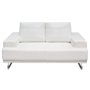 Russo Loveseat w/ Adjustable Seat Backs in White Air Leather by Diamond Sofa - R&R Furniture Gallery (Fountain Valley, CA)