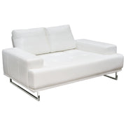 Russo Loveseat w/ Adjustable Seat Backs in White Air Leather by Diamond Sofa - R&R Furniture Gallery (Fountain Valley, CA)