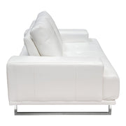 Russo Loveseat w/ Adjustable Seat Backs in White Air Leather by Diamond Sofa - R&R Furniture Gallery (Fountain Valley, CA)