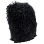18" Square Accent Pillow by Diamond Sofa in Black Dual-Sided Faux Fur - R&R Furniture Gallery (Fountain Valley, CA)