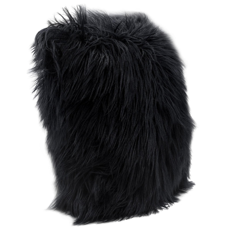 18" Square Accent Pillow by Diamond Sofa in Black Dual-Sided Faux Fur - R&R Furniture Gallery (Fountain Valley, CA)