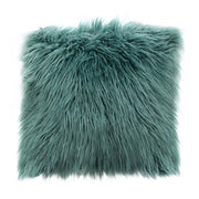 18" Square Accent Pillow by Diamond Sofa in Teal Dual-Sided Faux Fur - R&R Furniture Gallery (Fountain Valley, CA)