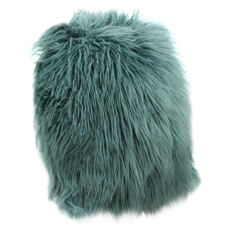18" Square Accent Pillow by Diamond Sofa in Teal Dual-Sided Faux Fur - R&R Furniture Gallery (Fountain Valley, CA)