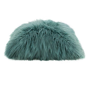 18" Square Accent Pillow by Diamond Sofa in Teal Dual-Sided Faux Fur - R&R Furniture Gallery (Fountain Valley, CA)