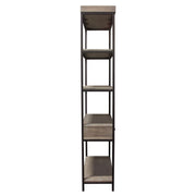Sequoia 87" 2-Drawered Shelf Unit in Grey Oak Finish with Iron Frame by Diamond Sofa - R&R Furniture Gallery (Fountain Valley, CA)