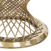 Solstice 35" Round Cocktail Table with Genuine Marble Top and Polished Gold Spiral Spoked Base by Diamond Sofa - R&R Furniture Gallery (Fountain Valley, CA)