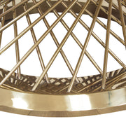 Solstice 35" Round Cocktail Table with Genuine Marble Top and Polished Gold Spiral Spoked Base by Diamond Sofa - R&R Furniture Gallery (Fountain Valley, CA)