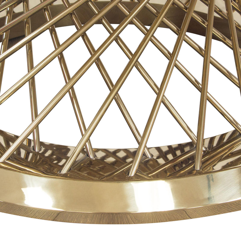 Solstice 35" Round Cocktail Table with Genuine Marble Top and Polished Gold Spiral Spoked Base by Diamond Sofa - R&R Furniture Gallery (Fountain Valley, CA)
