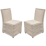 Sonoma 2-Pack Dining Chairs with Wood Legs and Sand Linen Removable Slipcover by Diamond Sofa - R&R Furniture Gallery (Fountain Valley, CA)