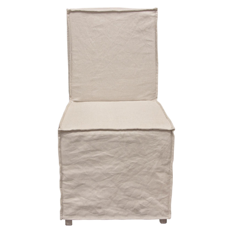 Sonoma 2-Pack Dining Chairs with Wood Legs and Sand Linen Removable Slipcover by Diamond Sofa - R&R Furniture Gallery (Fountain Valley, CA)