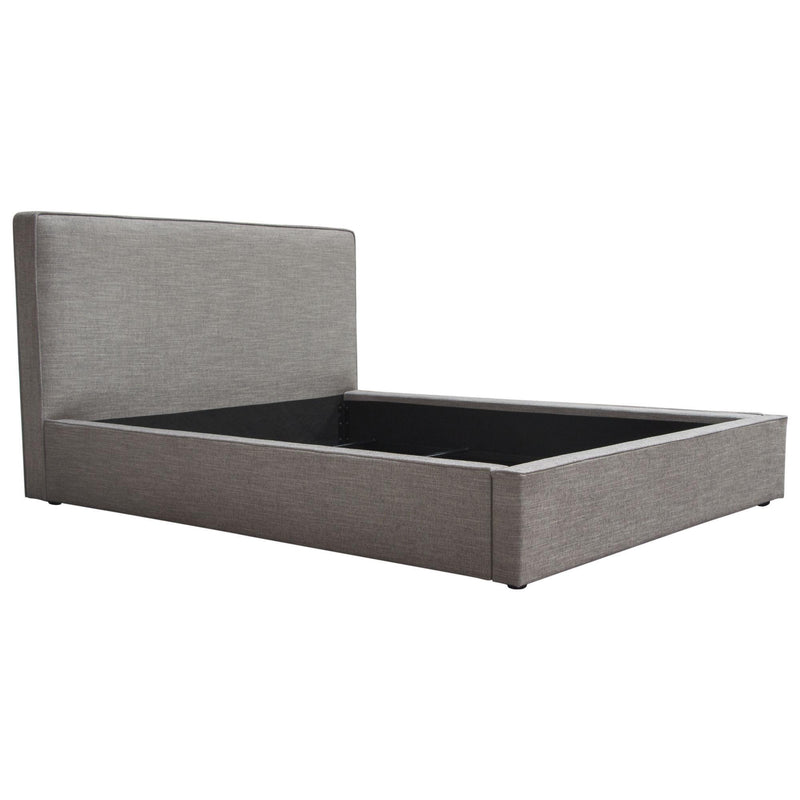 Cloud 43" Low Profile Eastern King Bed in Grey Fabric by Diamond Sofa - R&R Furniture Gallery (Fountain Valley, CA)