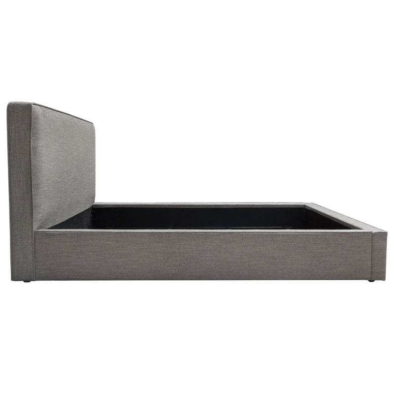 Cloud 43" Low Profile Eastern King Bed in Grey Fabric by Diamond Sofa - R&R Furniture Gallery (Fountain Valley, CA)