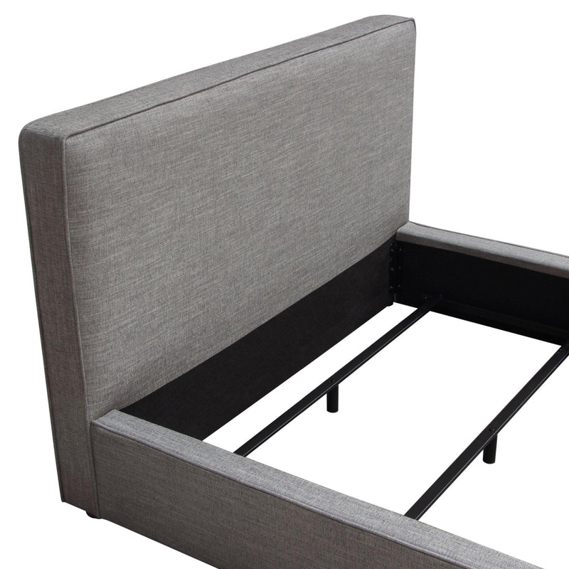 Cloud 43" Low Profile Queen Bed in Grey Fabric by Diamond Sofa - R&R Furniture Gallery (Fountain Valley, CA)
