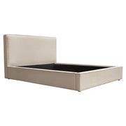 Cloud 43" Low Profile Eastern King Bed in Sand Fabric by Diamond Sofa - R&R Furniture Gallery (Fountain Valley, CA)