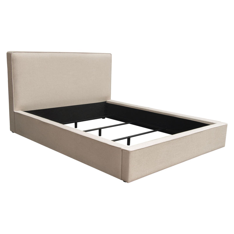 Cloud 43" Low Profile Queen Bed in Sand Fabric by Diamond Sofa - R&R Furniture Gallery (Fountain Valley, CA)