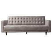 Juniper Tufted Sofa in Champagne Grey Velvet with (2) Bolster Pillows by Diamond Sofa - R&R Furniture Gallery (Fountain Valley, CA)