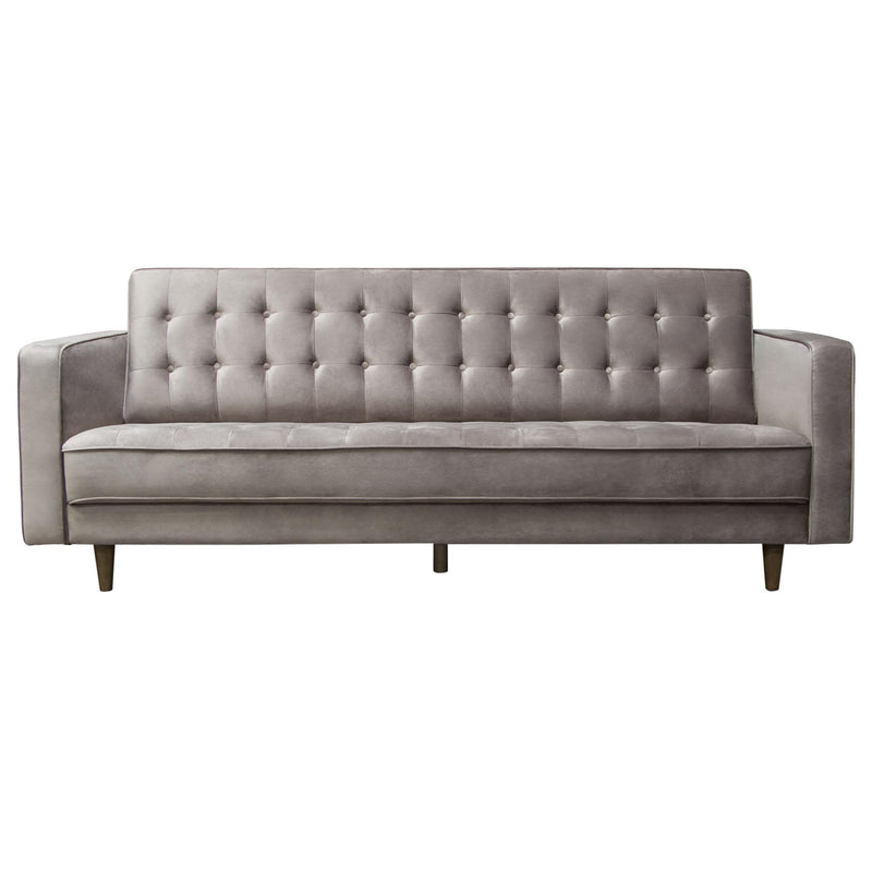 Juniper Tufted Sofa in Champagne Grey Velvet with (2) Bolster Pillows by Diamond Sofa - R&R Furniture Gallery (Fountain Valley, CA)
