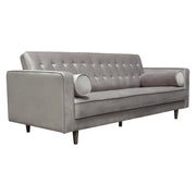 Juniper Tufted Sofa in Champagne Grey Velvet with (2) Bolster Pillows by Diamond Sofa - R&R Furniture Gallery (Fountain Valley, CA)