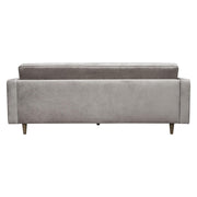 Juniper Tufted Sofa in Champagne Grey Velvet with (2) Bolster Pillows by Diamond Sofa - R&R Furniture Gallery (Fountain Valley, CA)