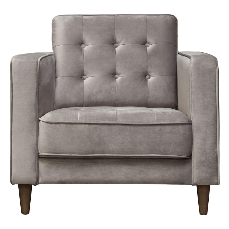 Juniper Tufted Chair in Champagne Grey Velvet by Diamond Sofa - R&R Furniture Gallery (Fountain Valley, CA)