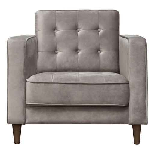 Juniper Tufted Chair in Champagne Grey Velvet by Diamond Sofa - R&R Furniture Gallery (Fountain Valley, CA)