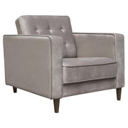 Juniper Tufted Chair in Champagne Grey Velvet by Diamond Sofa - R&R Furniture Gallery (Fountain Valley, CA)