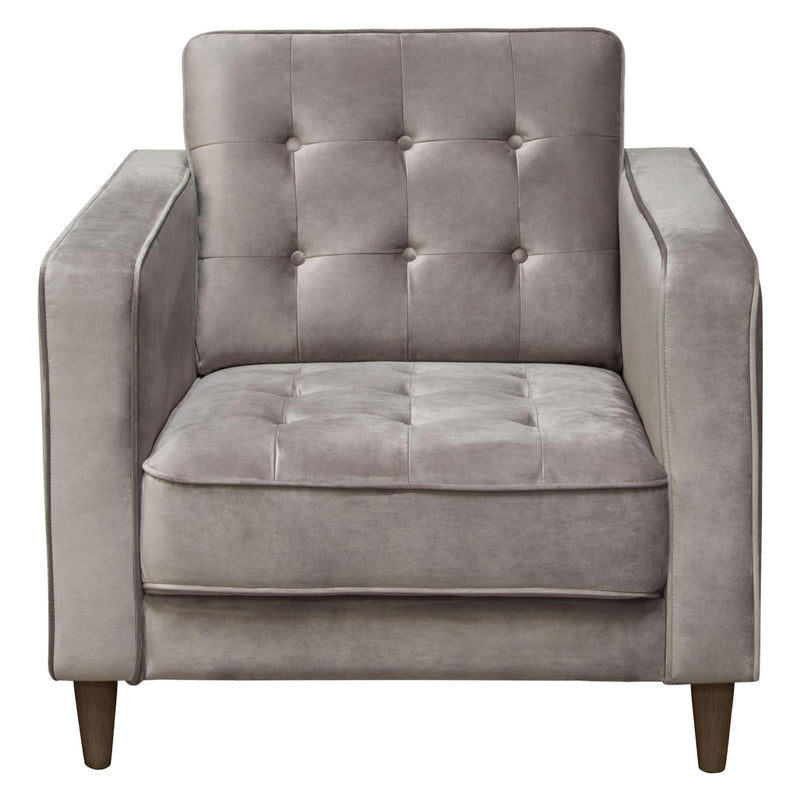Juniper Tufted Chair in Champagne Grey Velvet by Diamond Sofa - R&R Furniture Gallery (Fountain Valley, CA)