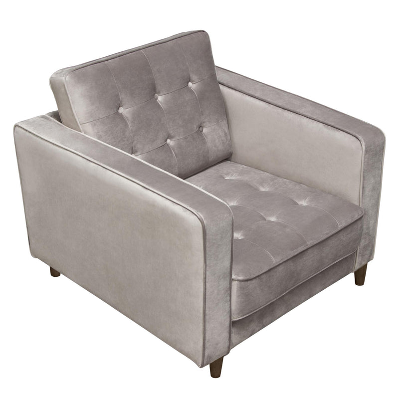 Juniper Tufted Chair in Champagne Grey Velvet by Diamond Sofa - R&R Furniture Gallery (Fountain Valley, CA)